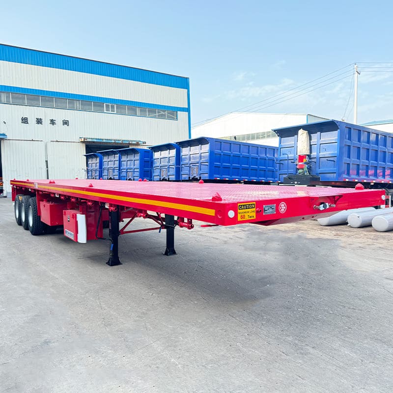 3 Axle 40 Ft Flatbed Semi Trailer 