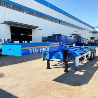 2 Axle 20 Ft Gooseneck Container Trailer