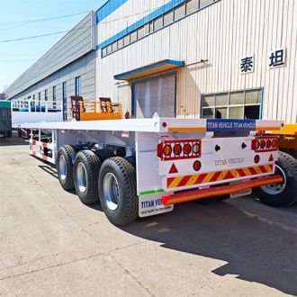  3 Axle 40 Ft Flat Bed Trailer
